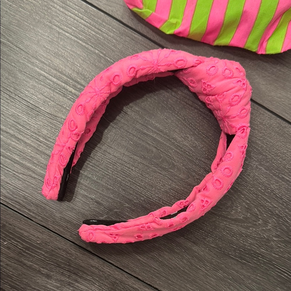Lele Sadoughi Pink Quilted Hair Accessory
